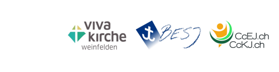 Banner, welches die Logos von Viva Kirche Weinfelden, BESJ und CcKJ zeigt